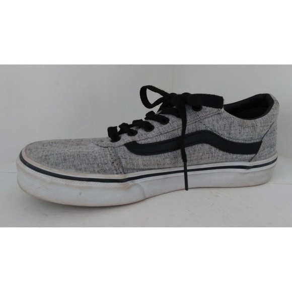 Vans OFF THE WALL Youth Size 3 Gray Black Skate Shoes 500714 Classic Sneakers - Picture 4 of 9